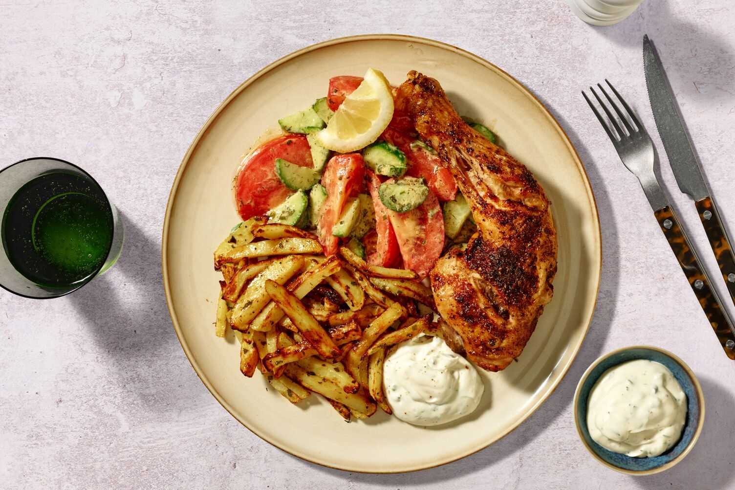 Cuisse de poulet Label Rouge BBQ & sauce ranch