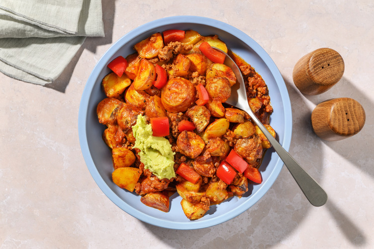 Mexican Style Cheesy Turkey Hash