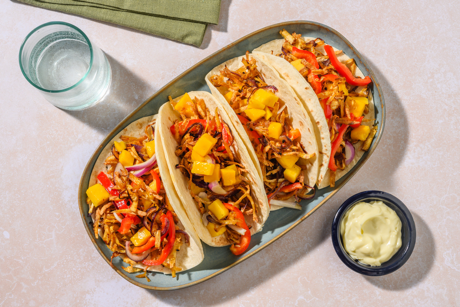 Tacos mit Räuchertofu & veganer Aioli