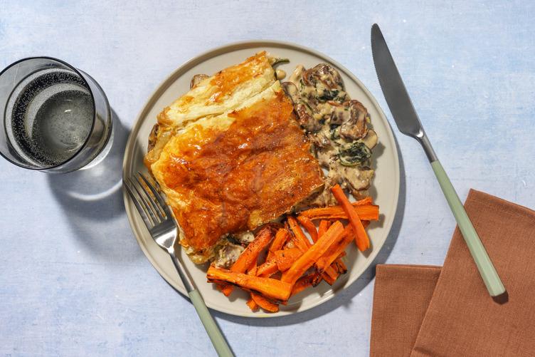 Flaky Pastry Truffle Mushroom Pie with Chorizo