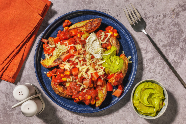 Mexican Bean Loaded Wedges