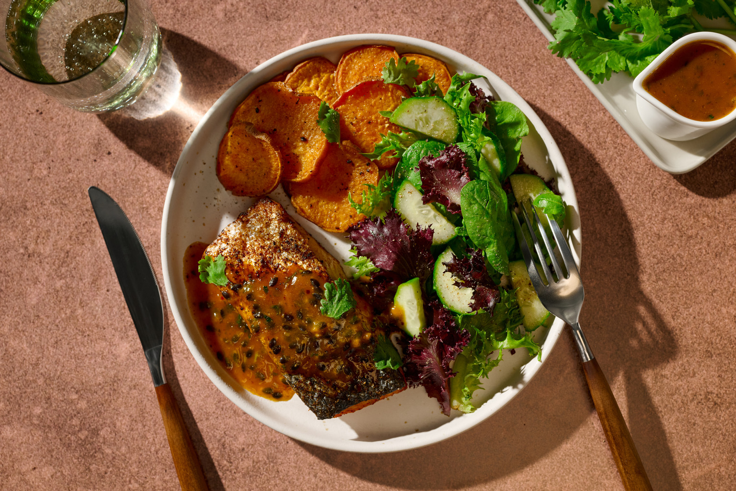 Spiced Salmon in Passion Fruit Glaze
