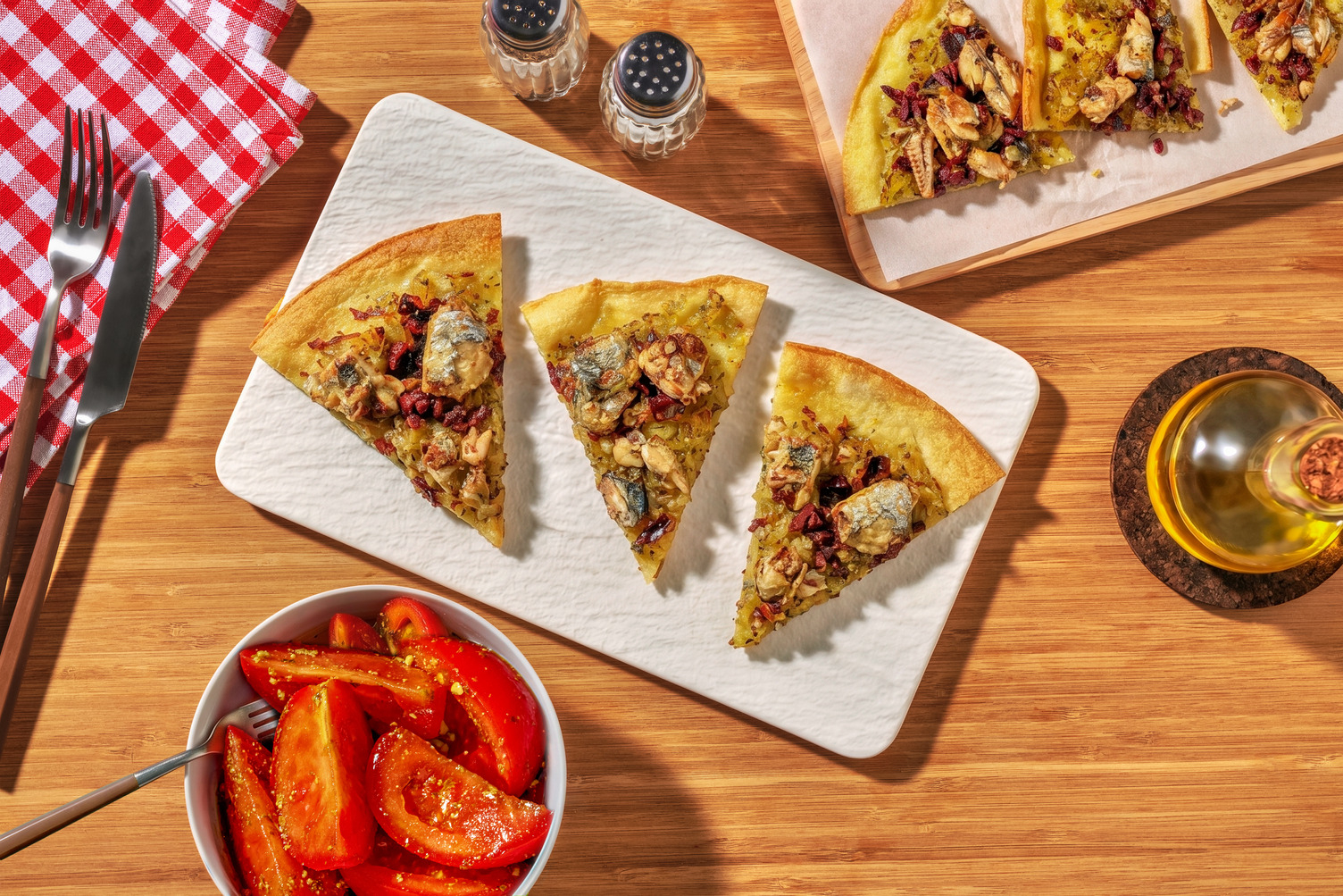Tarte aux sardines & olives façon pissaladière