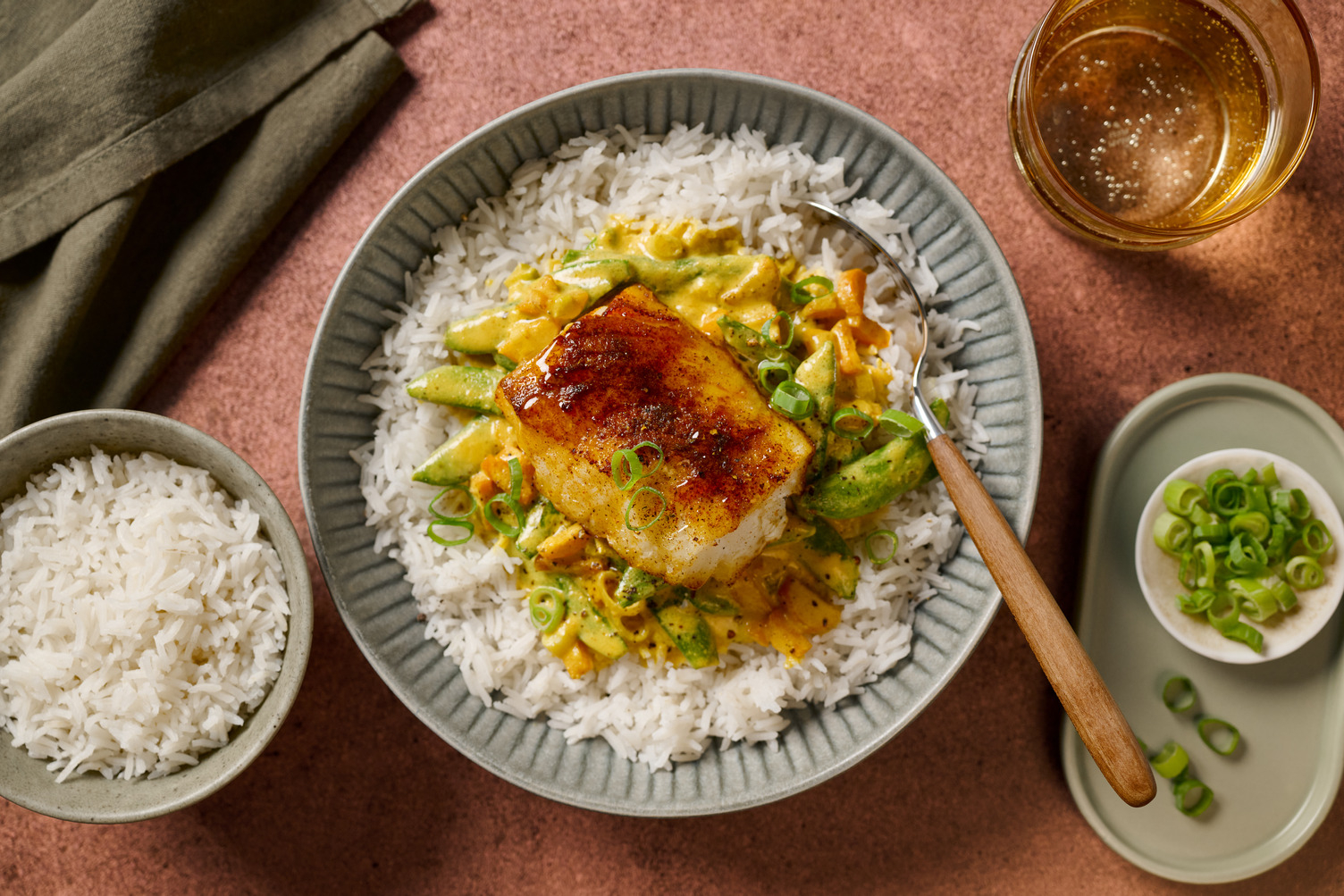 Spiced Haddock and Coconut Cashew Curry