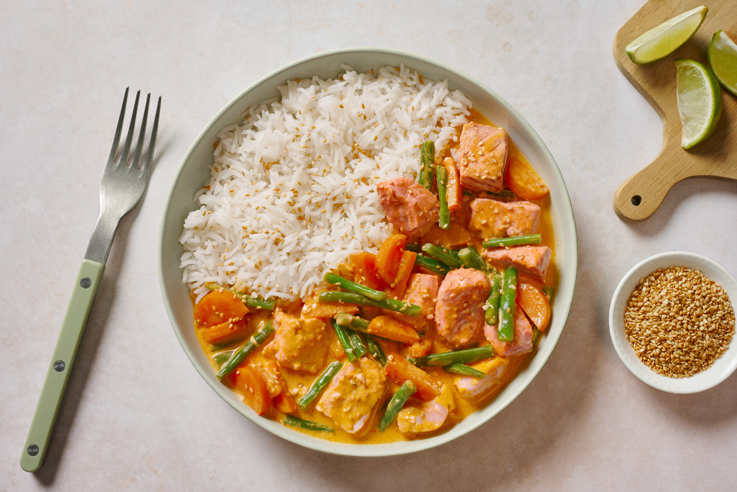Thai Inspired Salmon and Coconut Curry