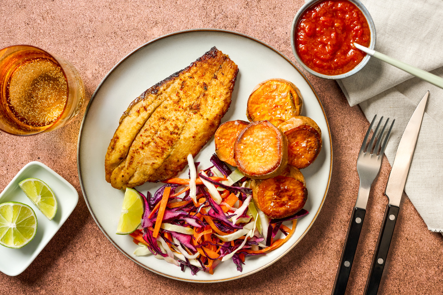 Spiced Haddock and Ghanaian Inspired Meko Salsa