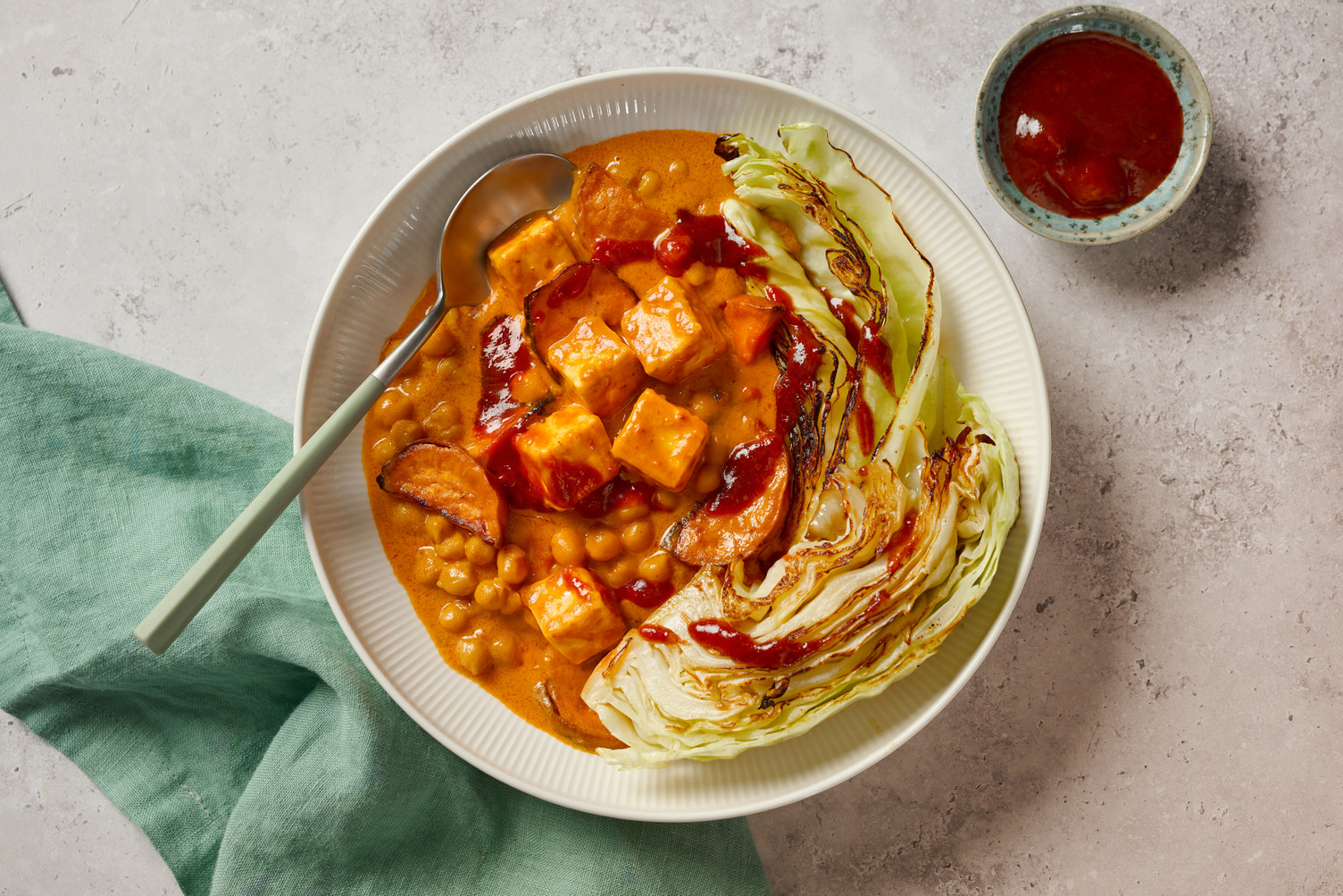 Goan Style Paneer Curry and Tamarind Hispi Cabbage