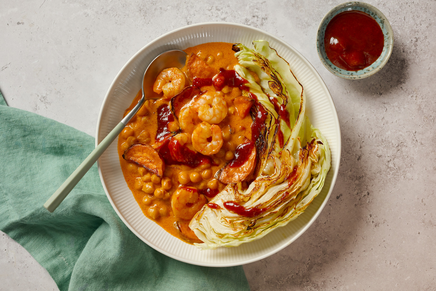 Goan Style Prawn Curry and Tamarind Hispi Cabbage
