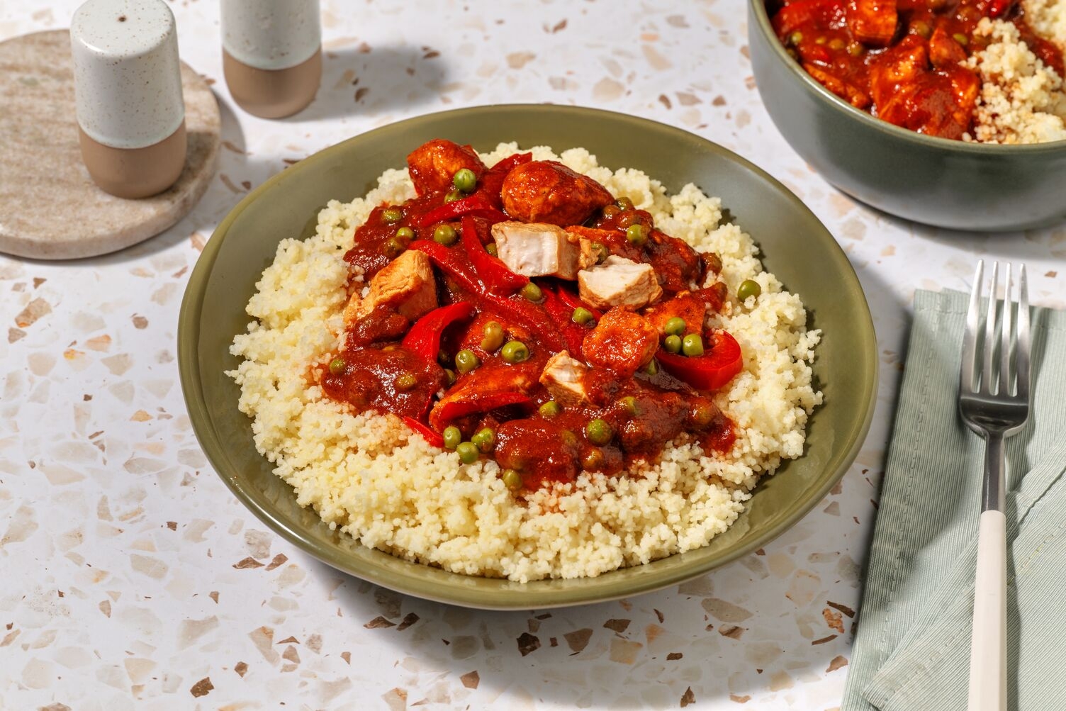 Brazilian Style Spiced Chicken and Prawn Couscous Bowl