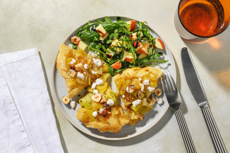 Leek and Goat's Cheese Tart with Chorizo