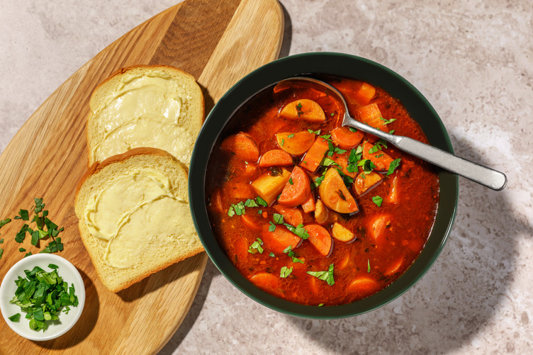 Guinness® Chorizo Stew with Kerrygold Buttered Bread