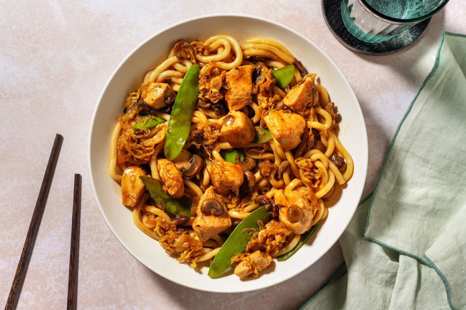 Easy Teriyaki and Lime Chicken Udon Stir-Fry