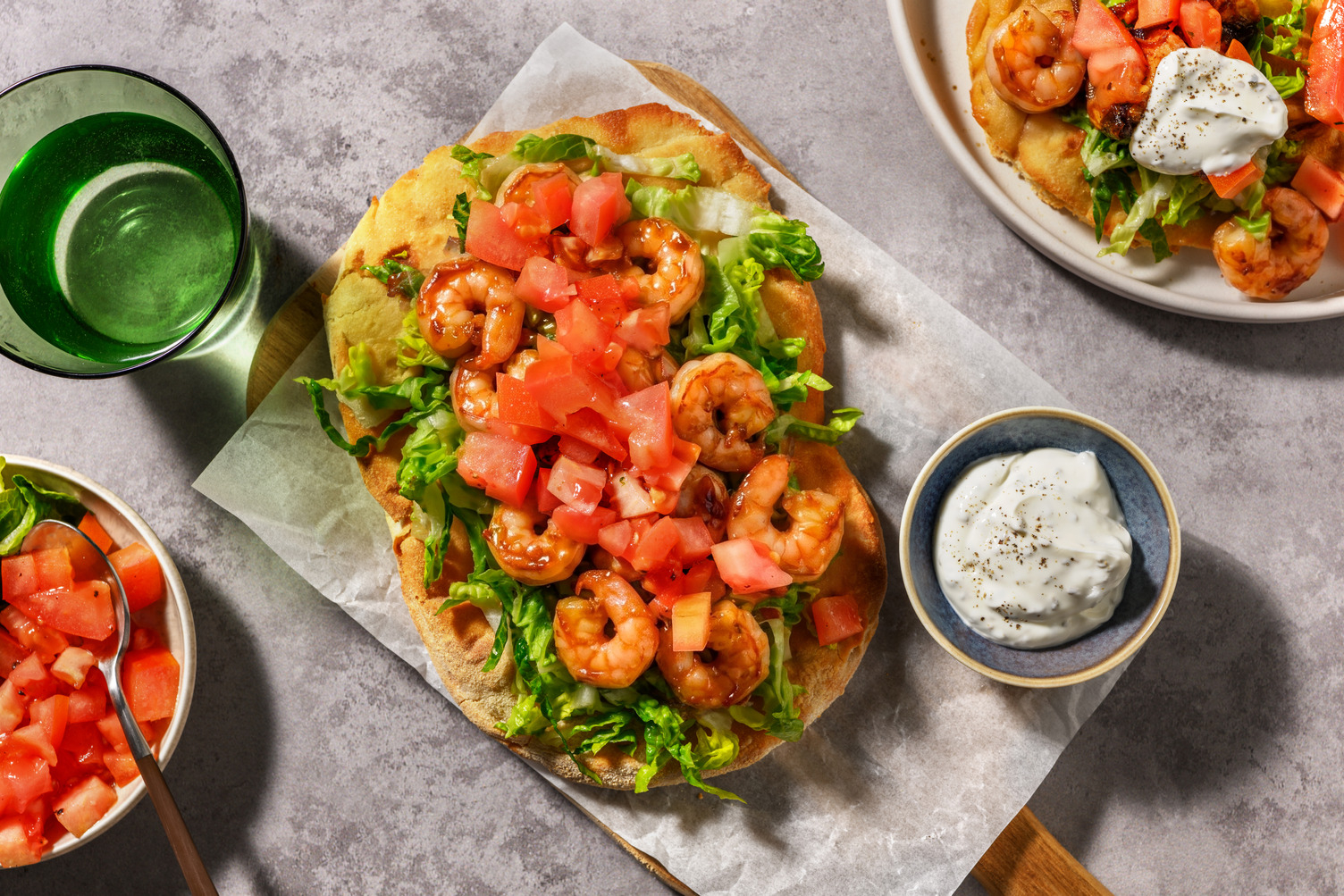 Honey Garlic Prawn Loaded Naan