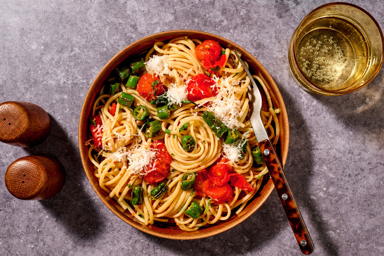 Blistered Padron Pepper Linguine