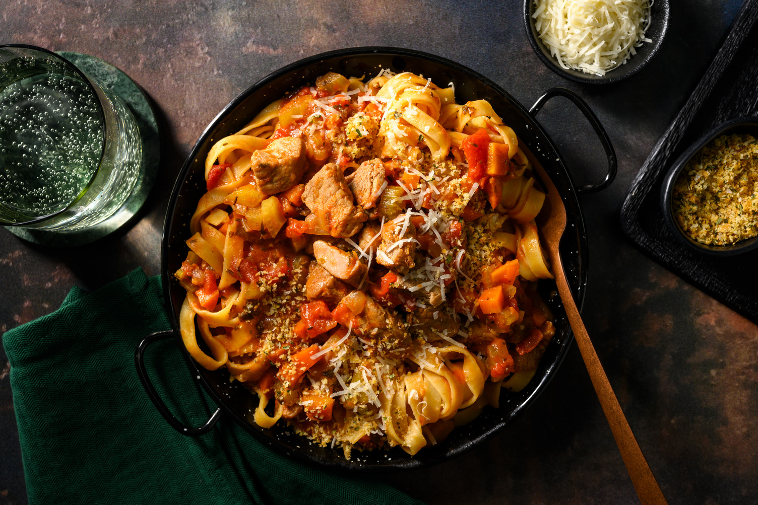Sauté de veau façon Osso Buco & tagliatelles