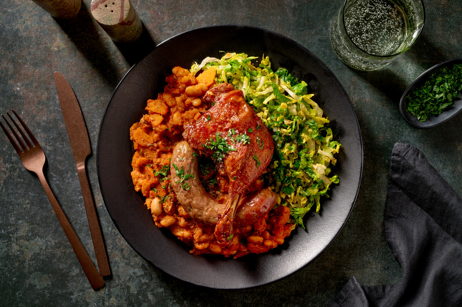 Cassoulet au confit de canard & saucisse