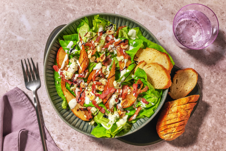 Bacon,  Pear and Cashel Blue® Cheese Salad with Irish Beef Strips