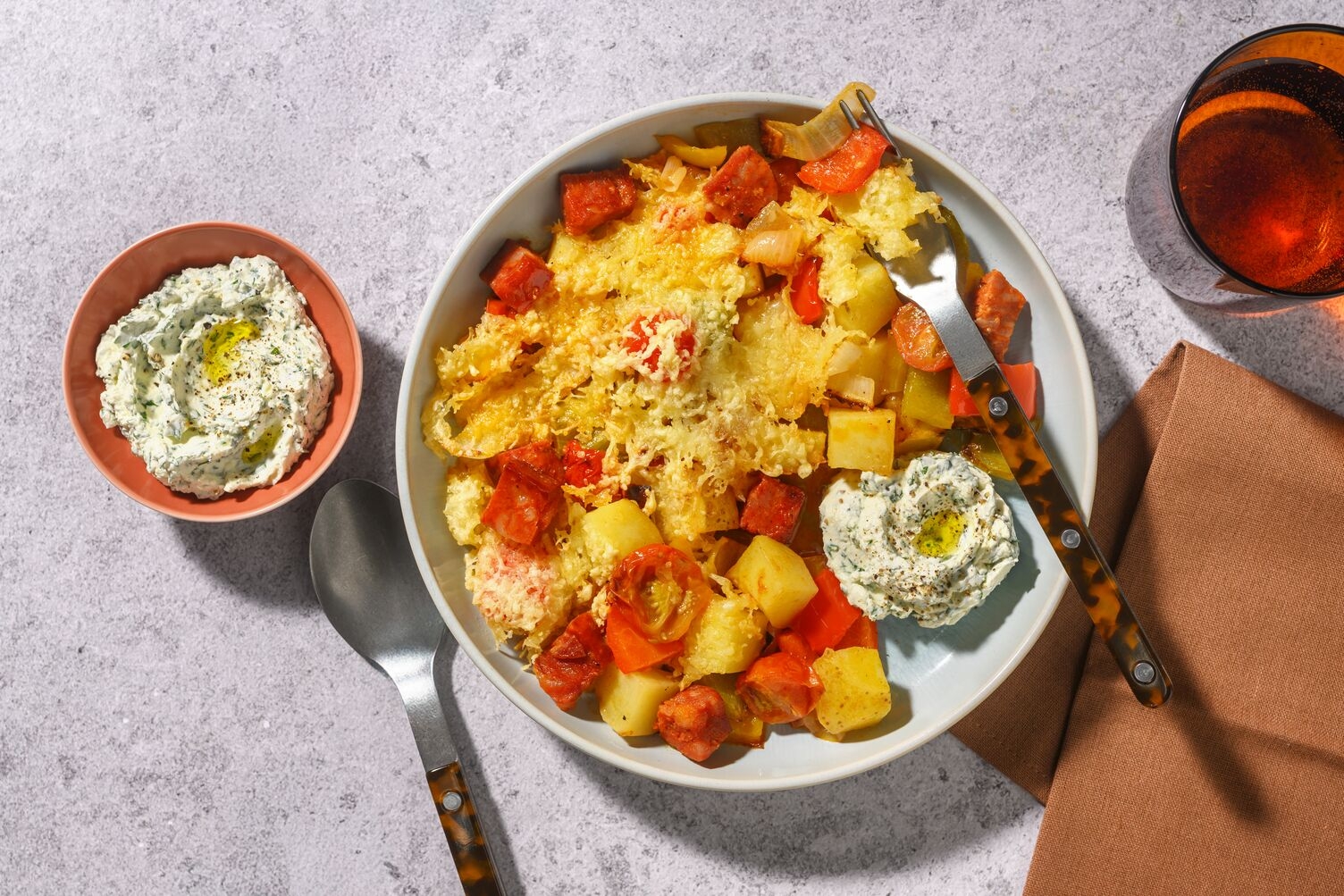 One-Tray-Auflauf mit Chorizo und Kartoffel