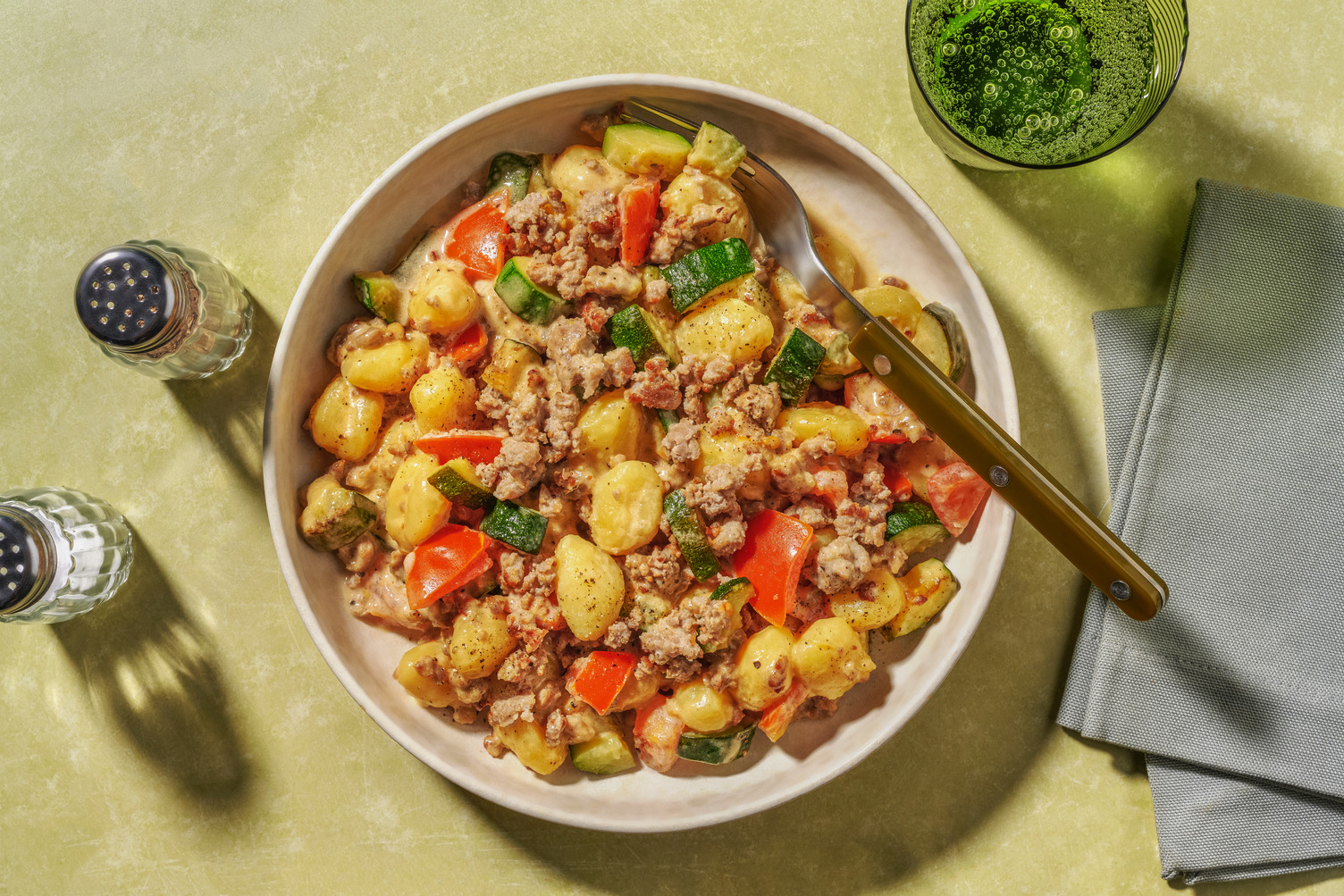 Double Spiced Sausage and Courgette Gnocchi