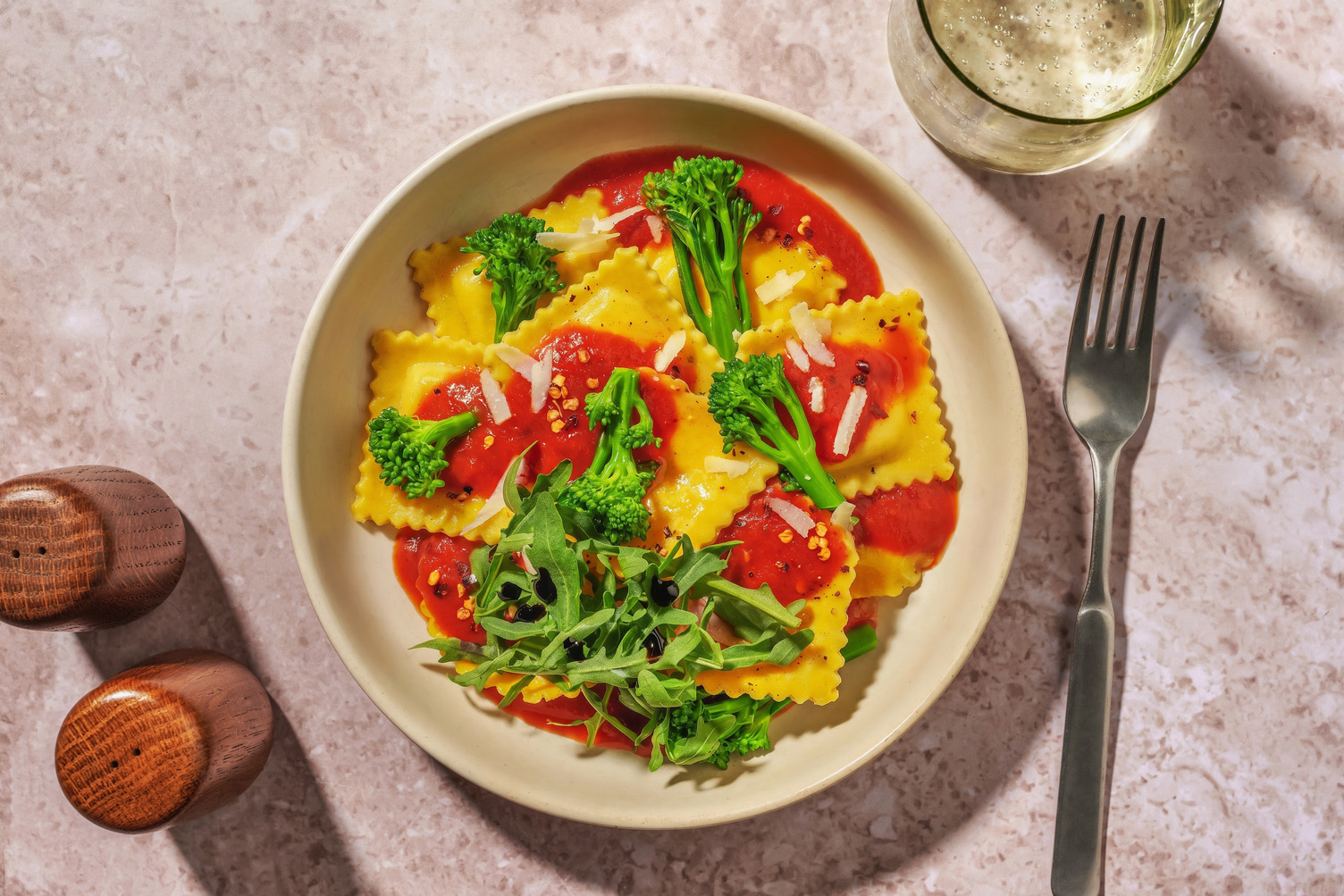 'Nduja and Red Pepper Ravioli Arrabbiata