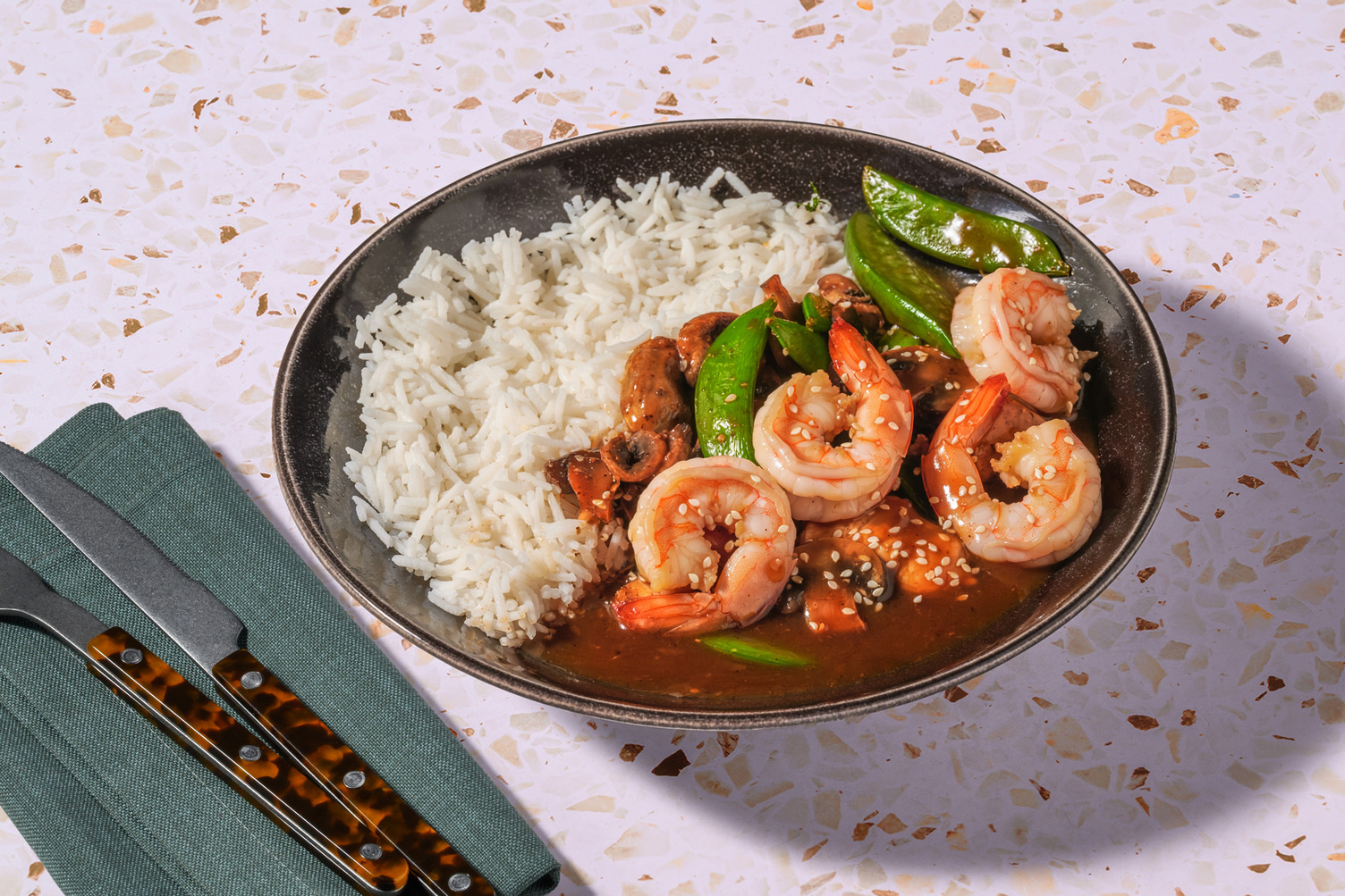 Speedy Cantonese Style Prawn Stir-Fry