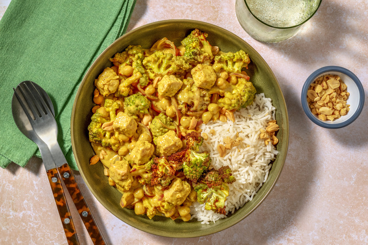 Romanesco Broccoli, Chickpea Curry with Irish Chicken 