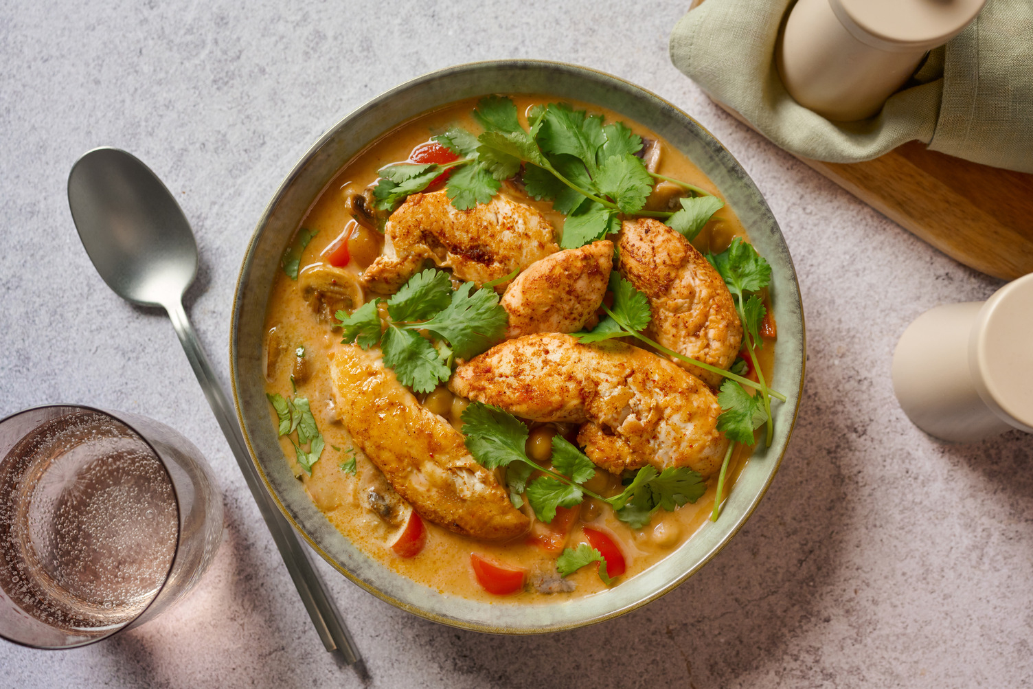 West African Inspired Double Chicken and Coconut Chickpeas