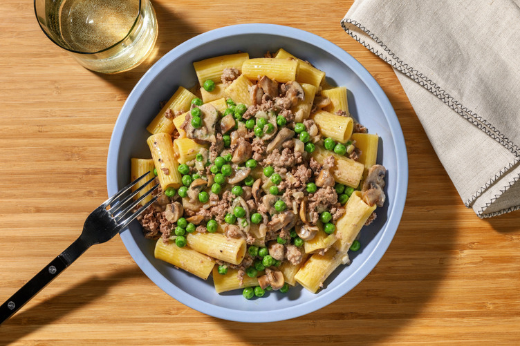 Mushroom and Beef Rigatoni