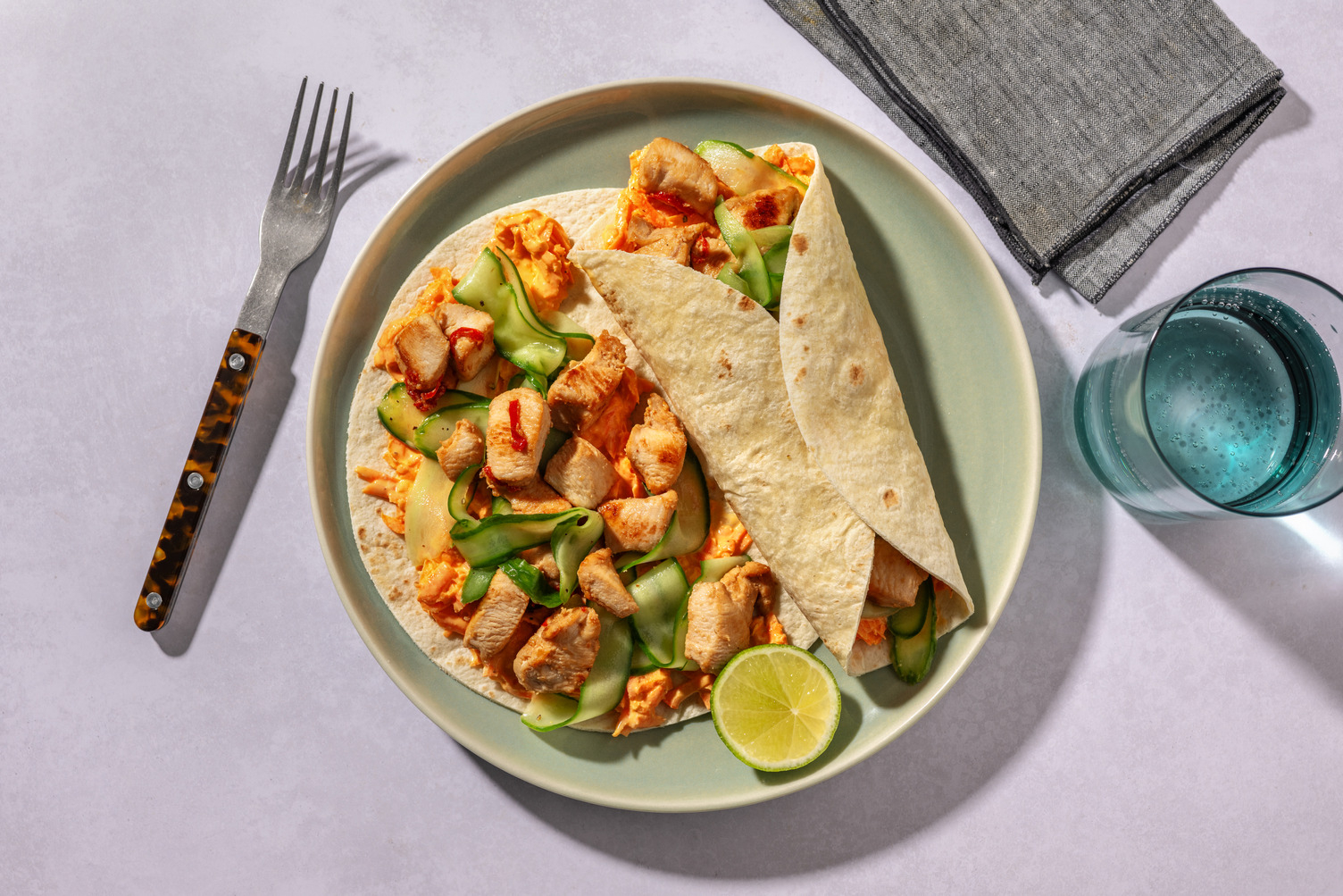 Wraps au poulet & sauce mayo-soja