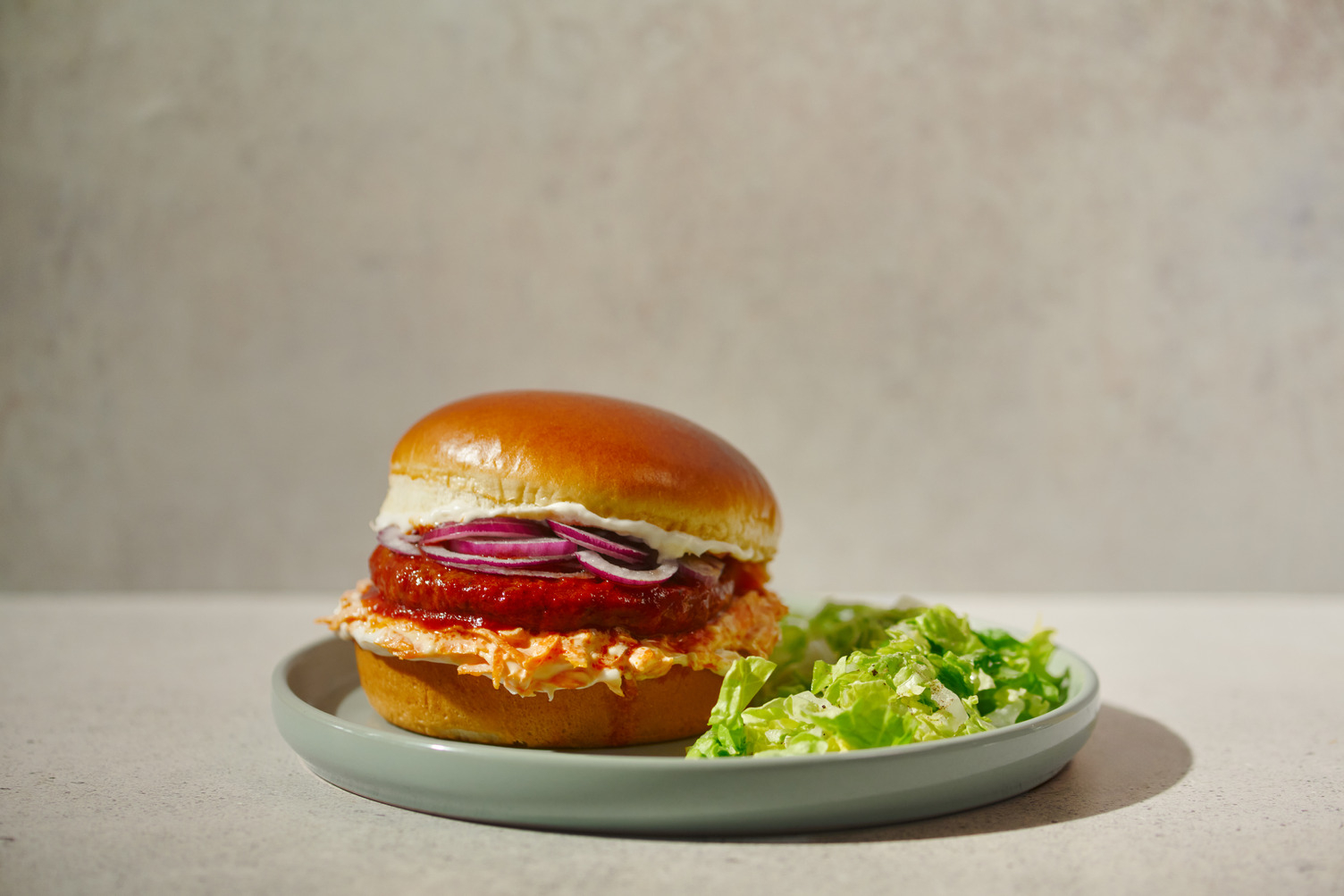 Burger express de steak végétal aux épices