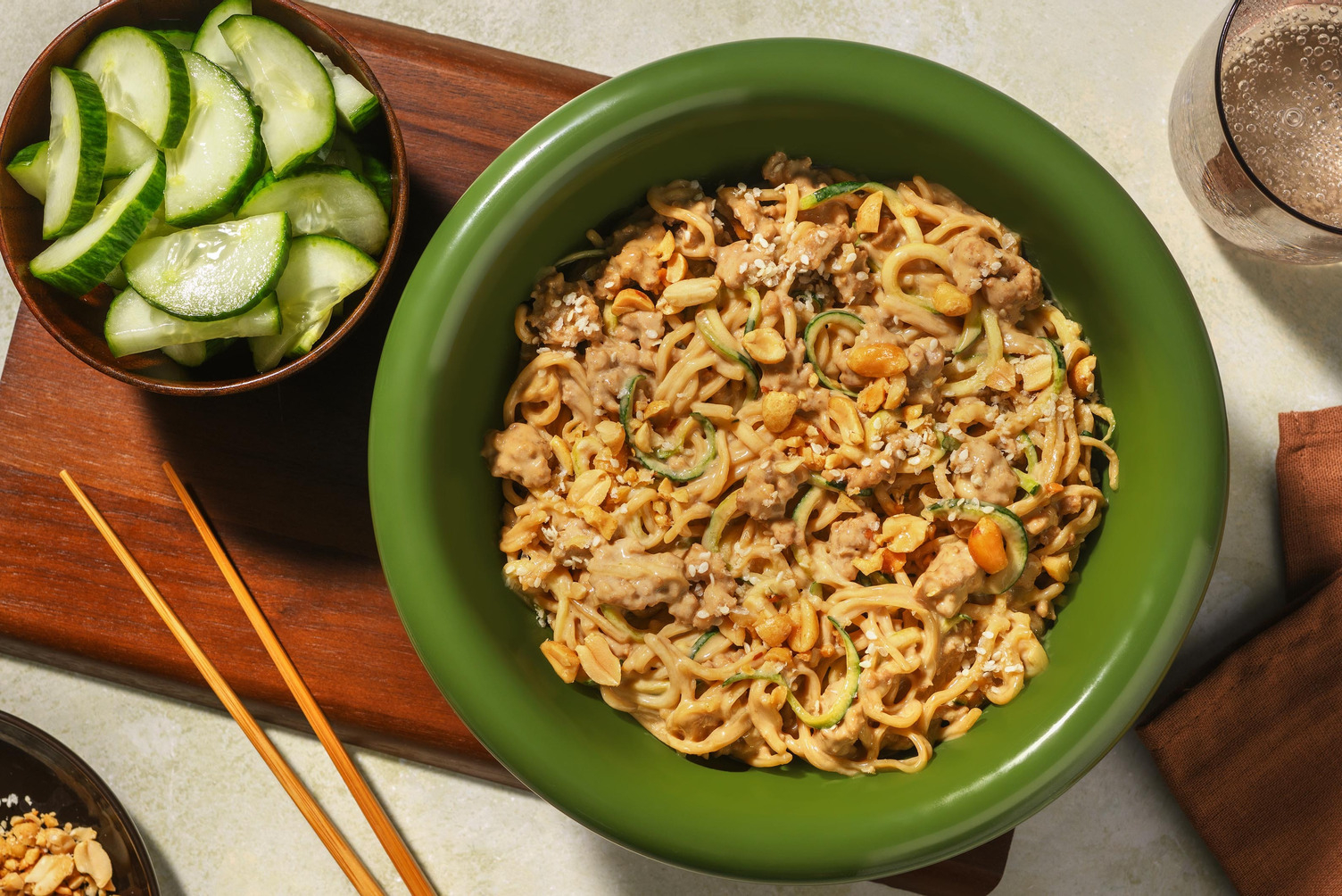 Creamy Peanut-Tastic Chicken Noodles