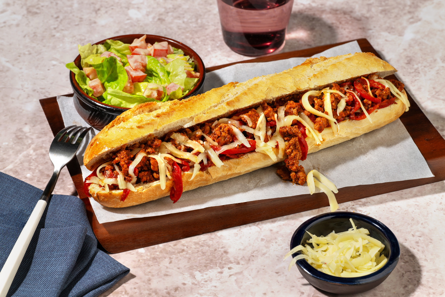 Sloppy Joe Sandwich met kipgehakt