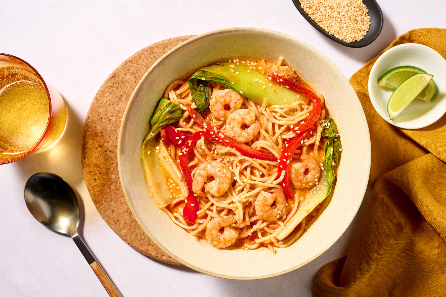 Fragrant Red Thai Style Prawn Noodle Laksa