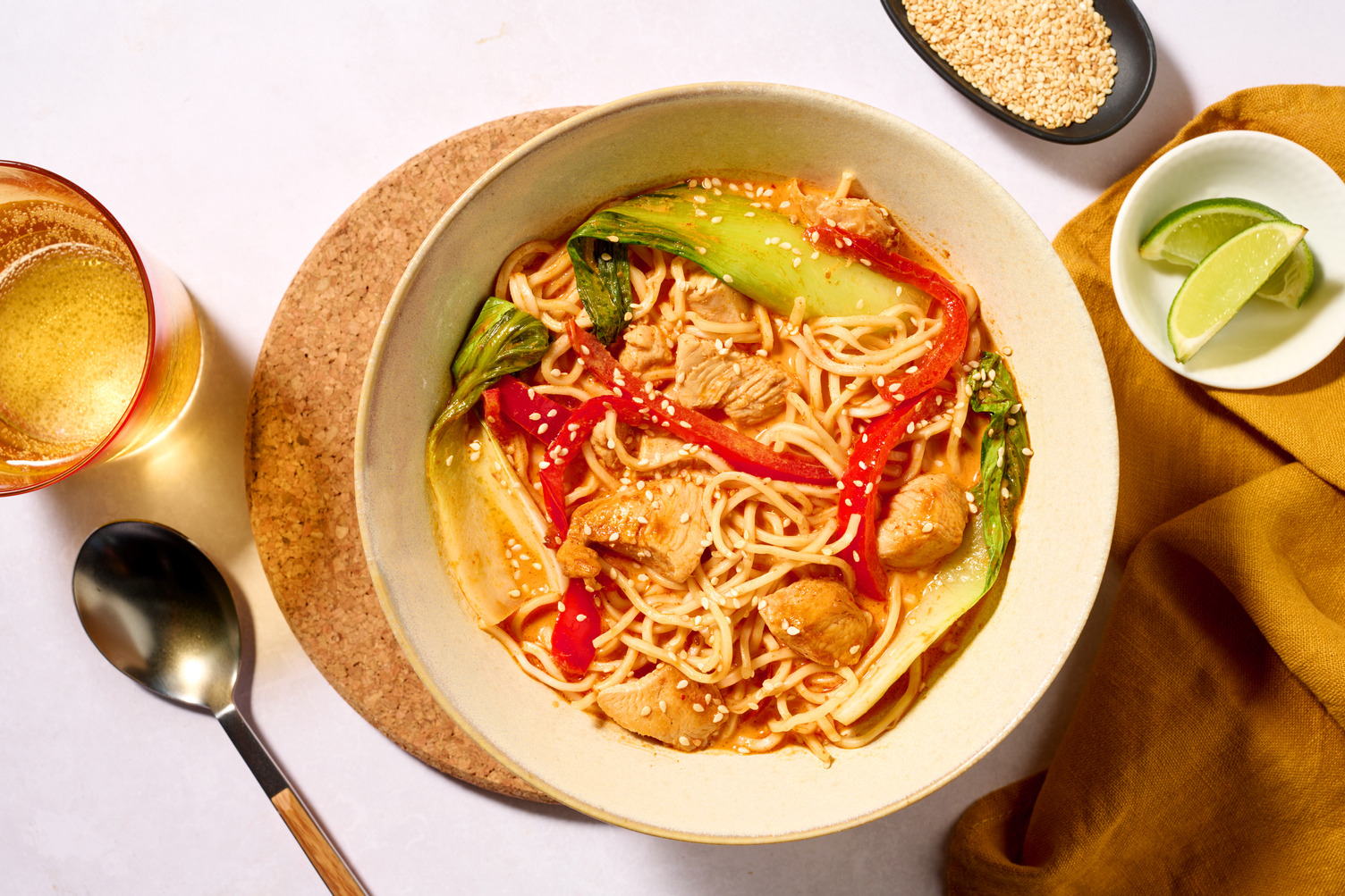 Fragrant Red Thai Style Prawn Noodle Laksa