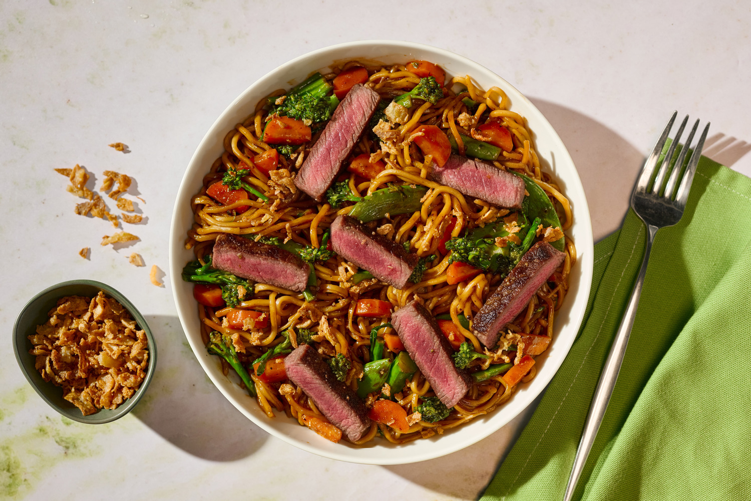 Speedy Glazed Rump Steak and Hoisin Noodles
