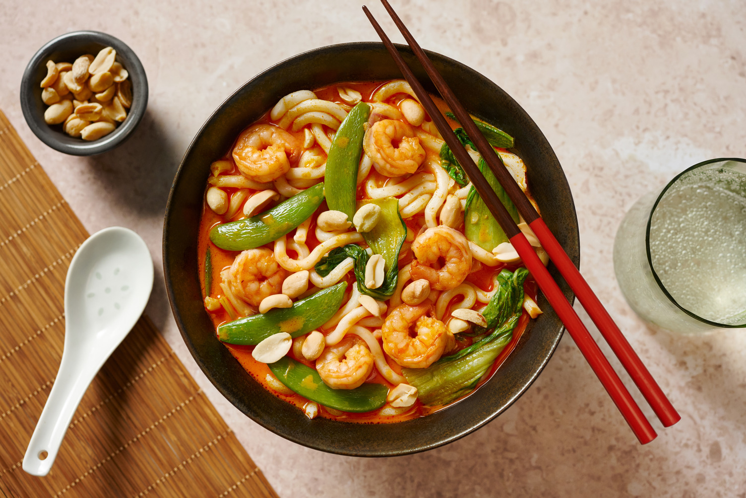 Super Quick Malaysian Style King Prawn Laksa