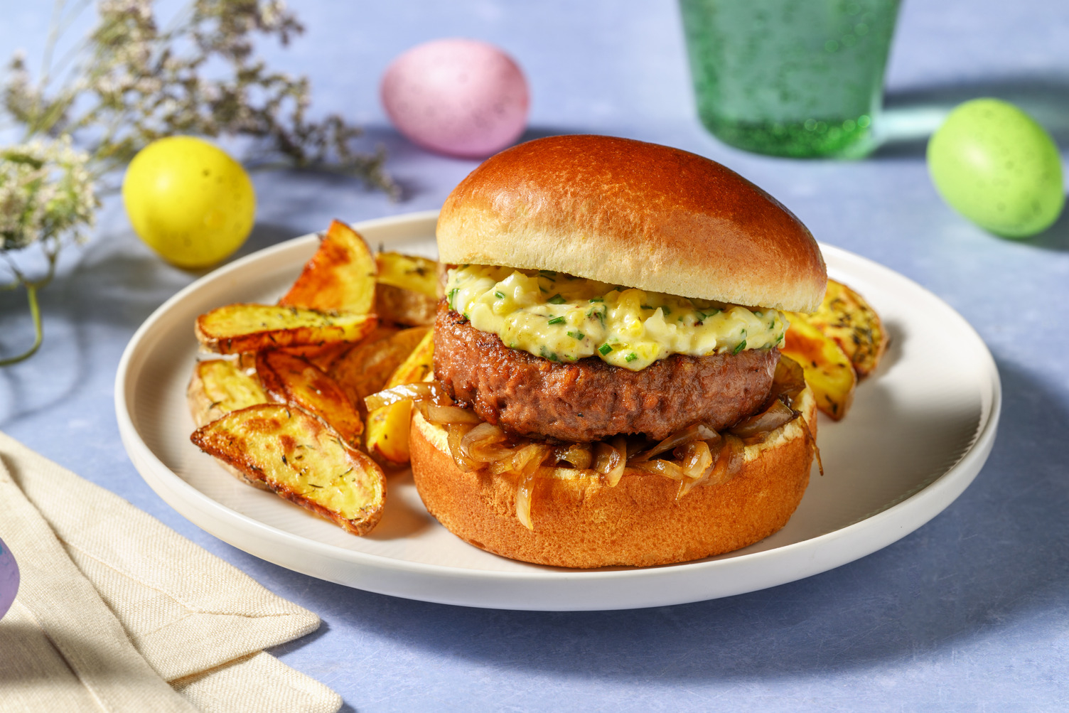 Burger de steak végétal & mayo façon œuf mimosa