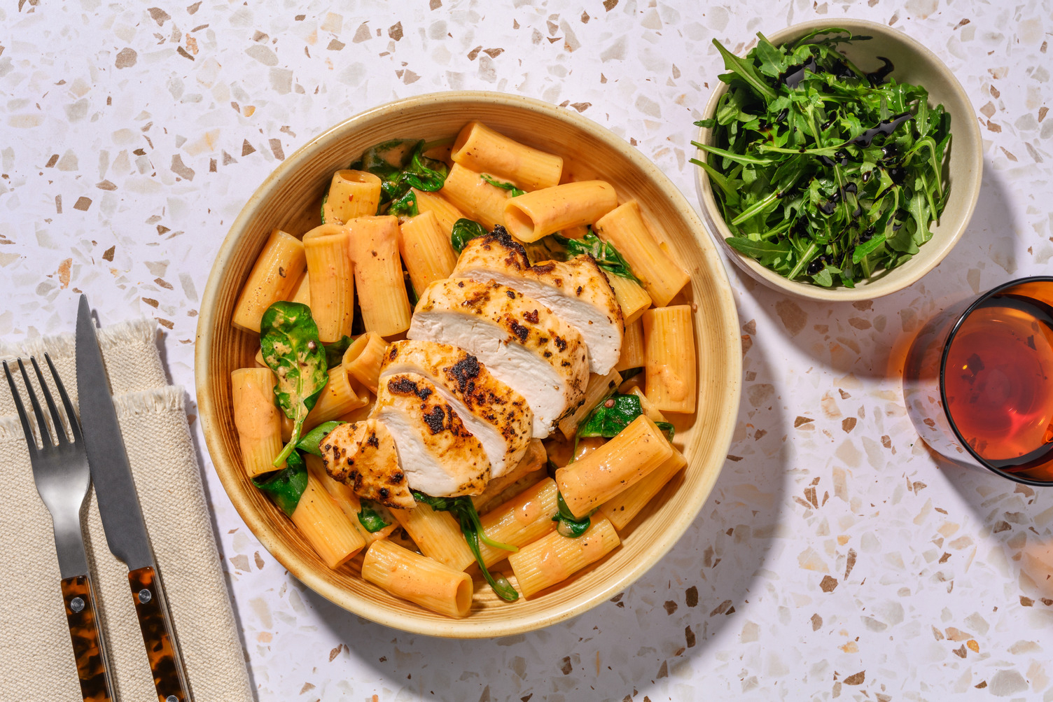 Chicken Breast and Creamy Cajun Rigatoni