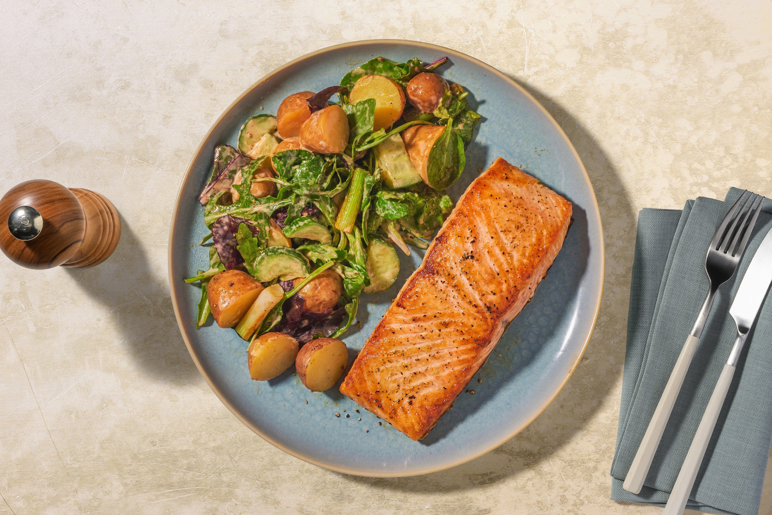 Glazed Salmon and Soy Butter Potatoes