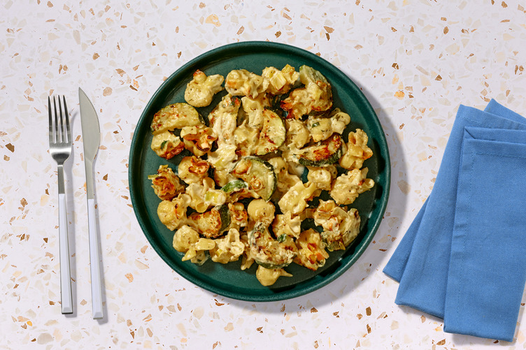 Cashel Blue® Cheese Mushroom Fiorelli Bake with Irish Bacon Lardons