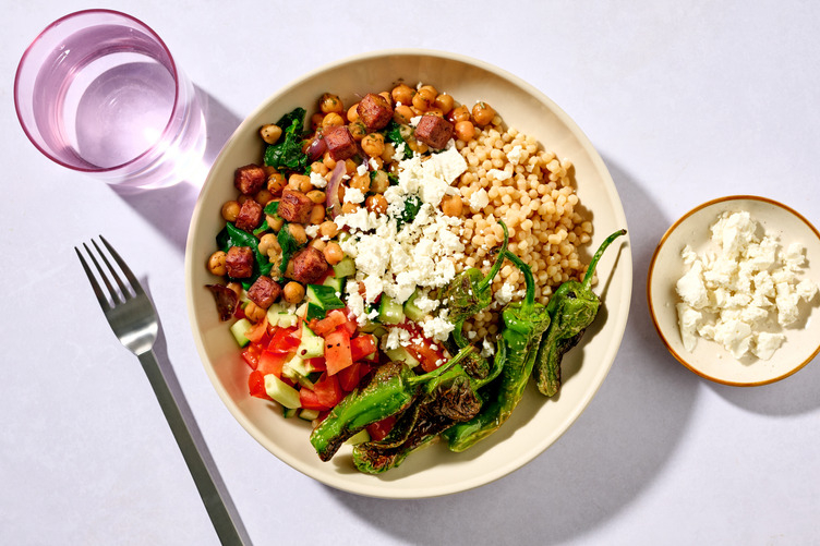 Chorizo with Padron Peppers and Espinacas con Garbanzos