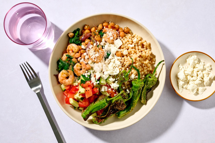 Prawns with Padron Peppers and Espinacas con Garbanzos