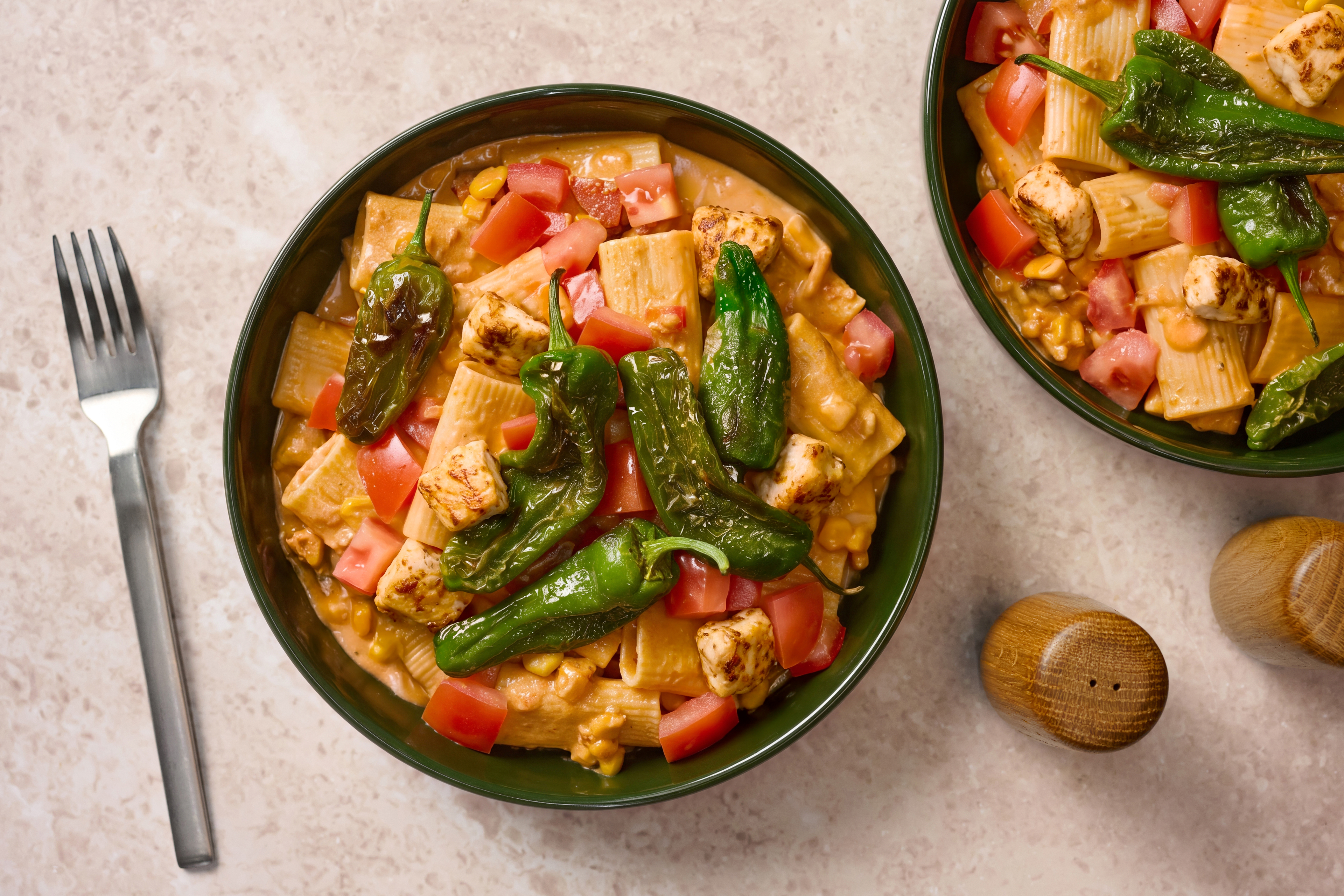Chicken and Padron Pepper Pasta