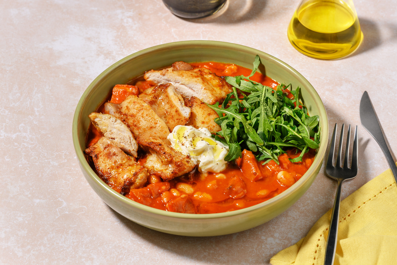 Spiced Chicken Breast and Smoky Bravas Bean Bowl