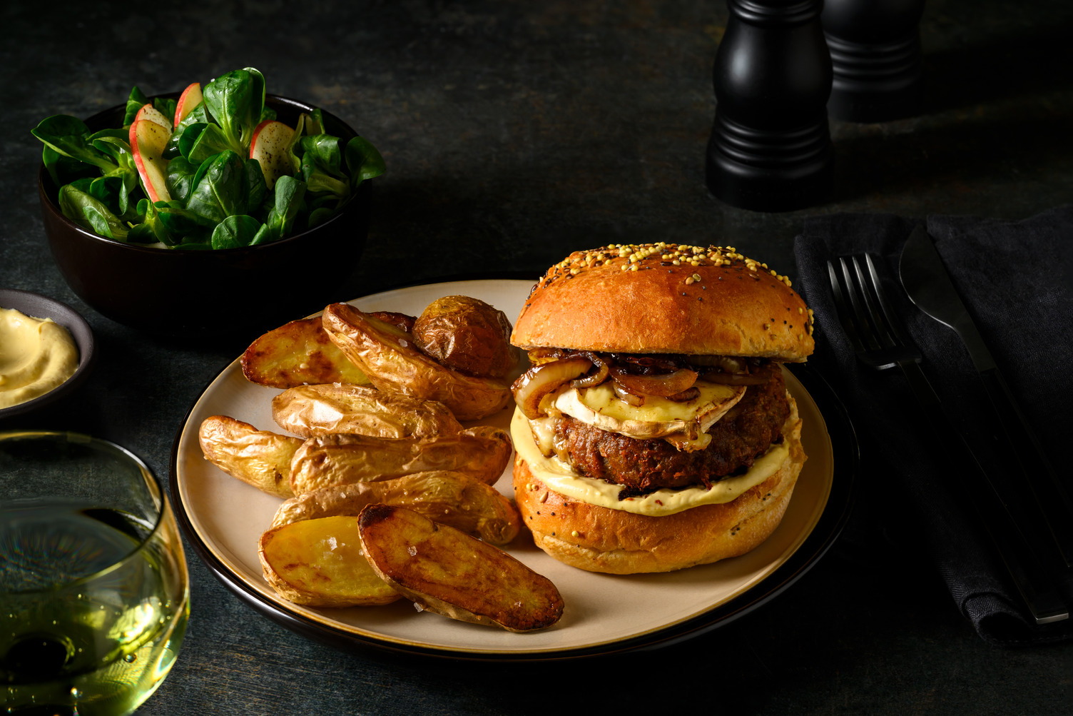 Le Normand Végé : oignons confits & camembert