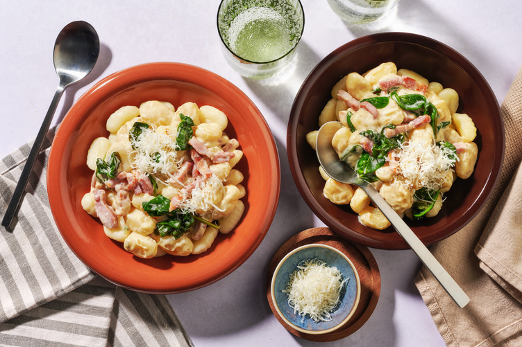 Gnocchi in Speck-Rahm-Soße