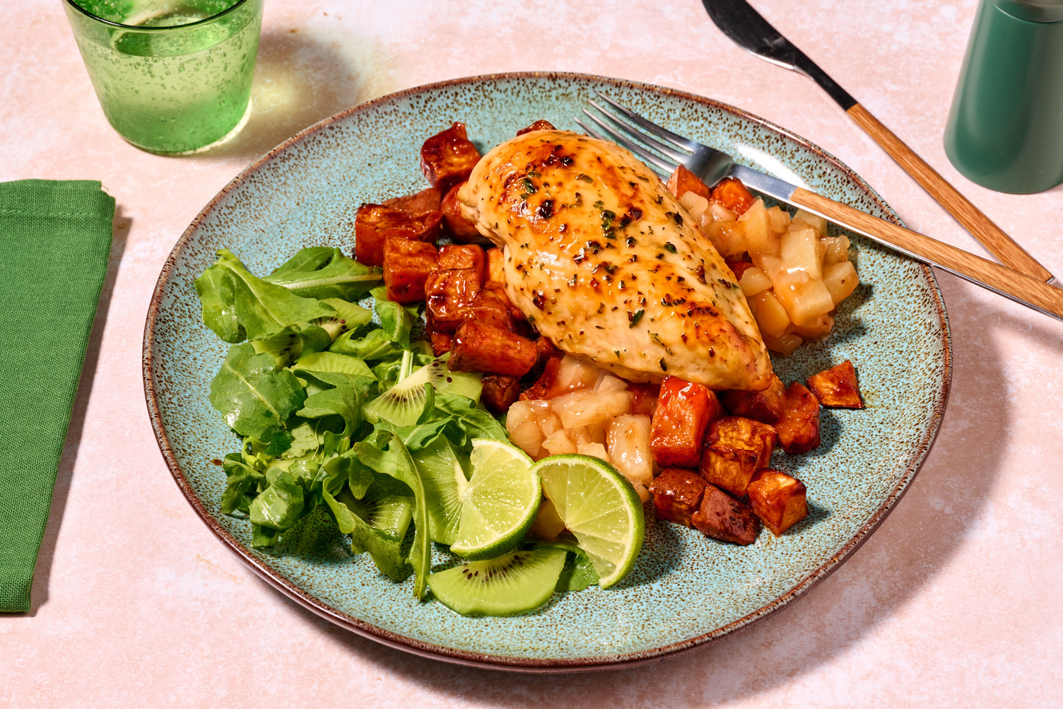 Peri Peri Glazed Chicken and Roasted Sweet Potato