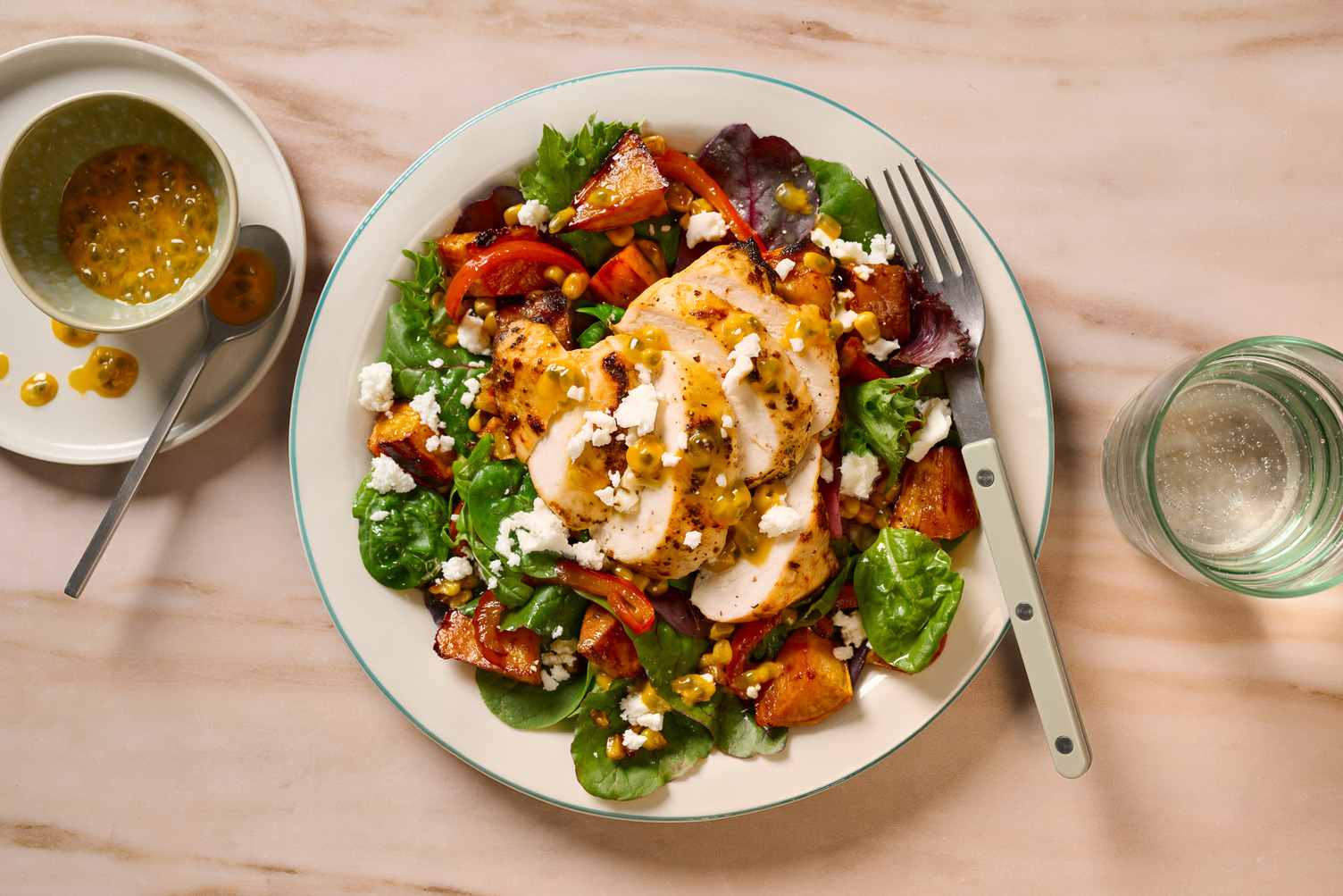 Tropical Passion Fruit and Spiced Chicken Breast Salad