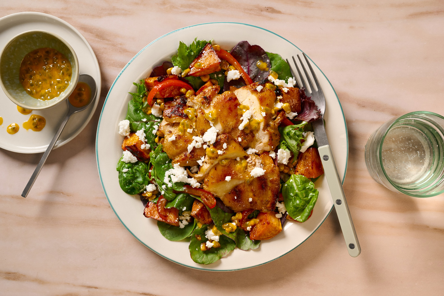 Tropical Passion Fruit and Spiced Chicken Breast Salad