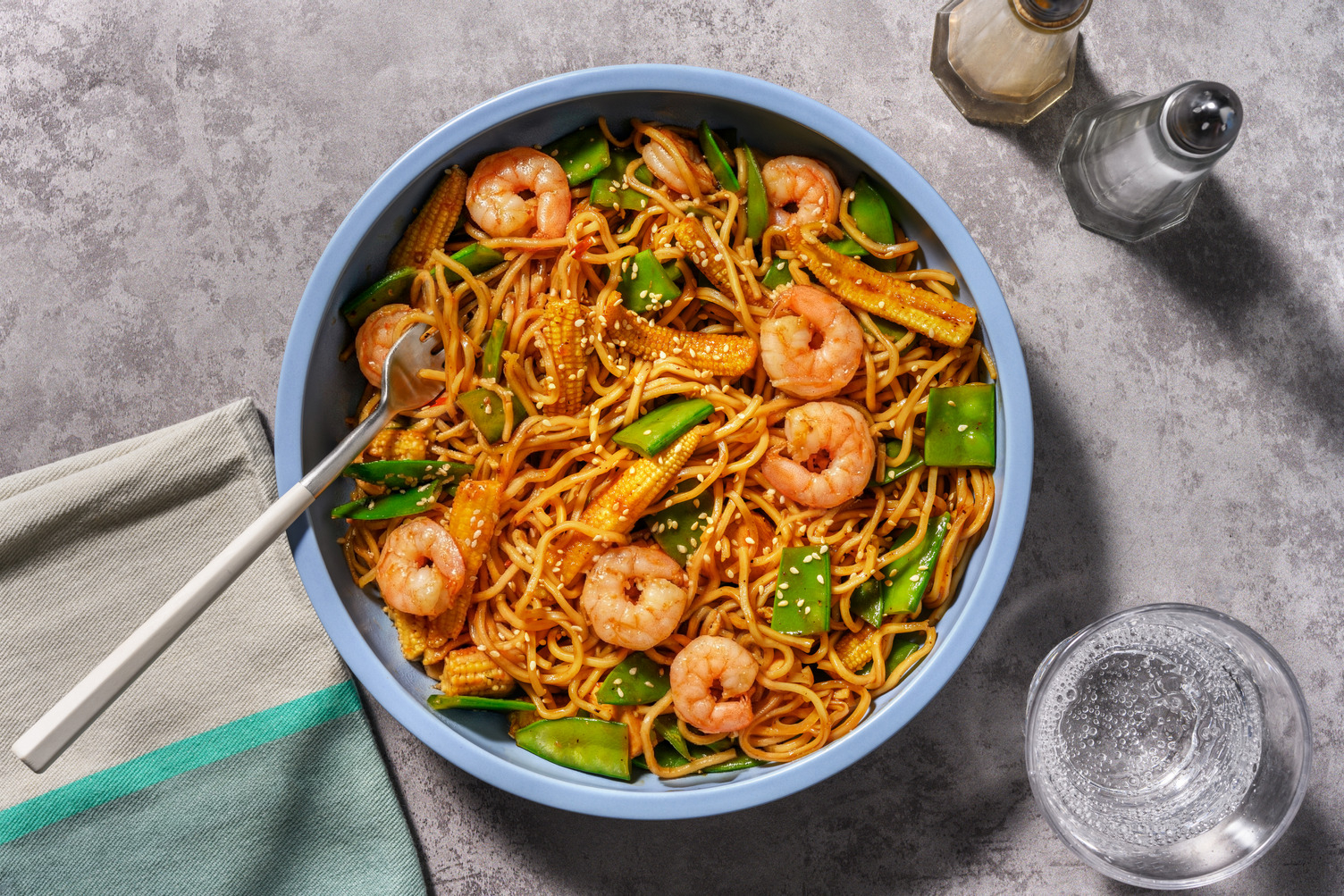 Easy Hoisin Prawn Udon Noodles